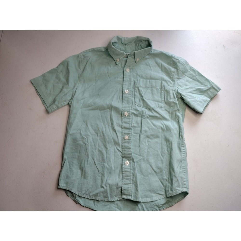 Old Navy Boys‎ Mint Green Short Sleeve Built-In Flex Button Down Shirt Size M 8